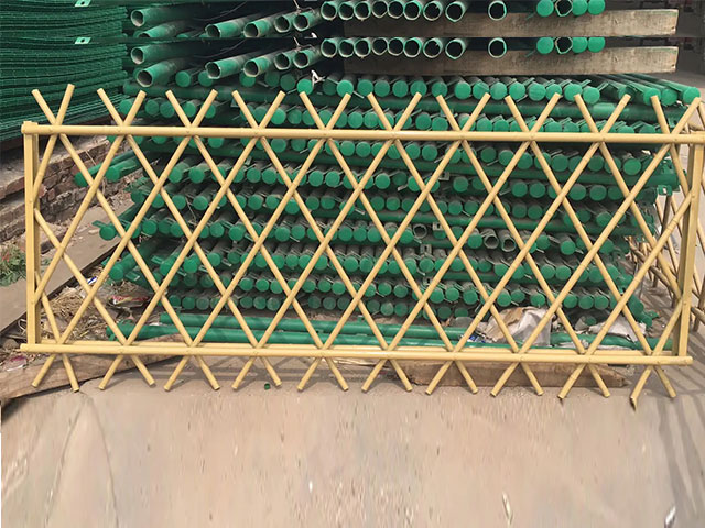 无锡绿色仿竹护栏公园围栏